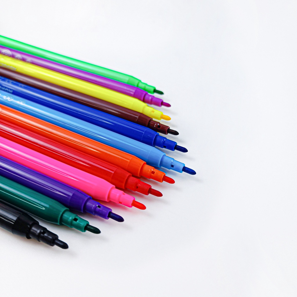 Bút Dạ Màu, Bút Lông Màu MONDEZ 12/18/24 Màu Sắc Tươi Sáng, An Toàn Cho Bé  M70011/M70012/M70013