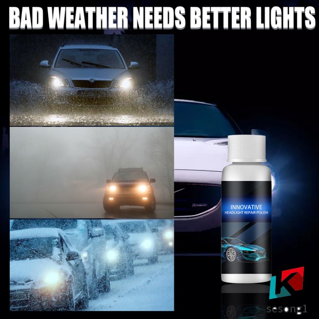 Dung Dịch Đánh Bóng Đèn Pha Xe Hơi SESONG 20ml Kèm Xốp Bảo Trì