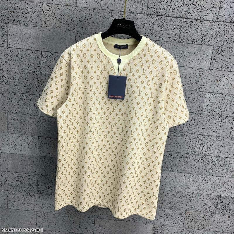 Áo Phông Nam Hoạ Tiết LV Đơn giản - Áo Thun Nam LV Dày Dặn Siêu Đẹp