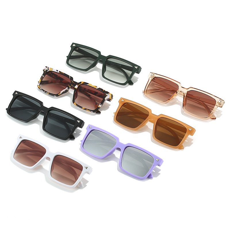 Kính Mát Gọng Vuông Mỏng Chống Tia UV Thời Trang Phương Tây