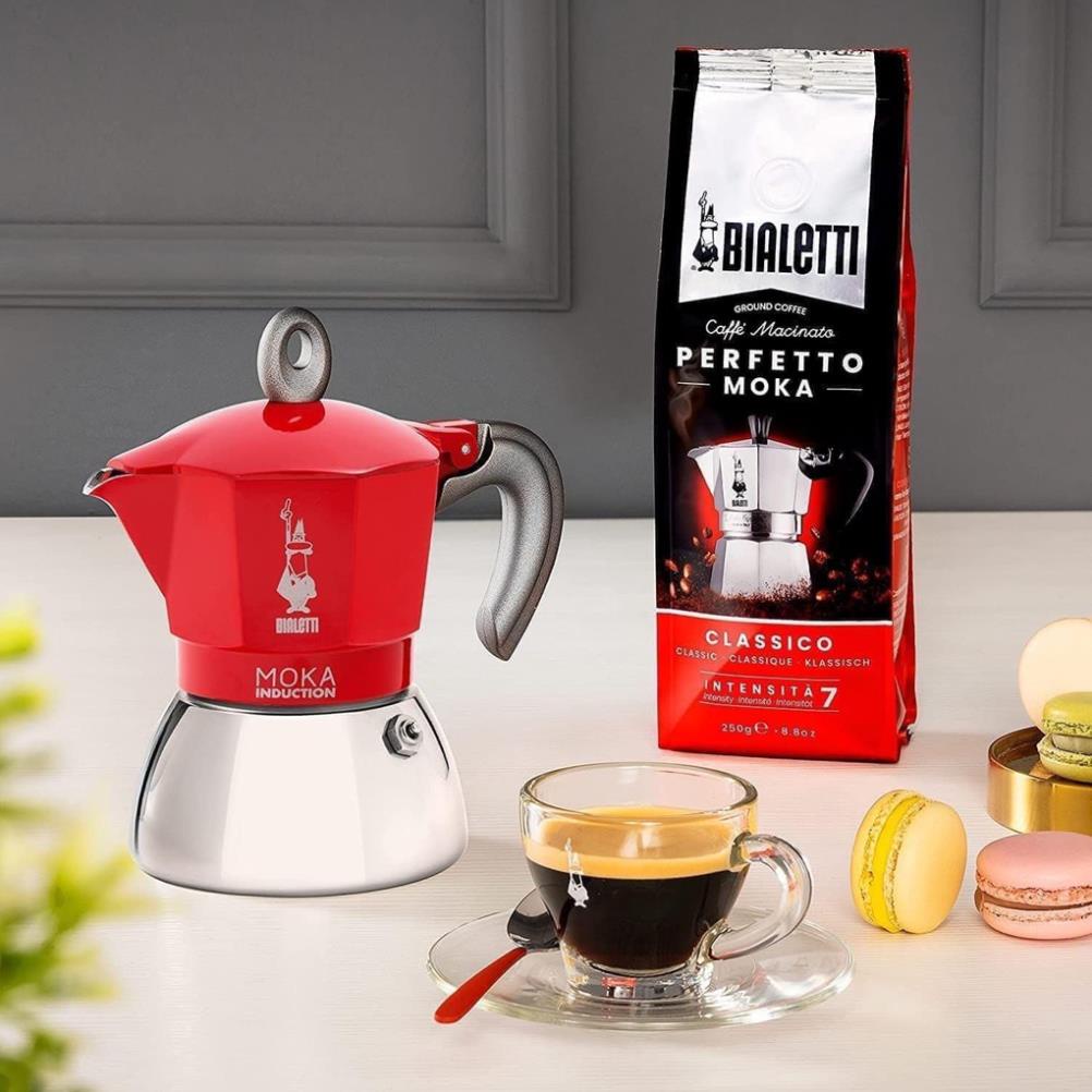 ẤM PHA CAFE BIALETTI MOKA EXPESSO ITALY 4 CỐC MẦU ĐỎ SIÊU ĐẸP - HANGDUC88