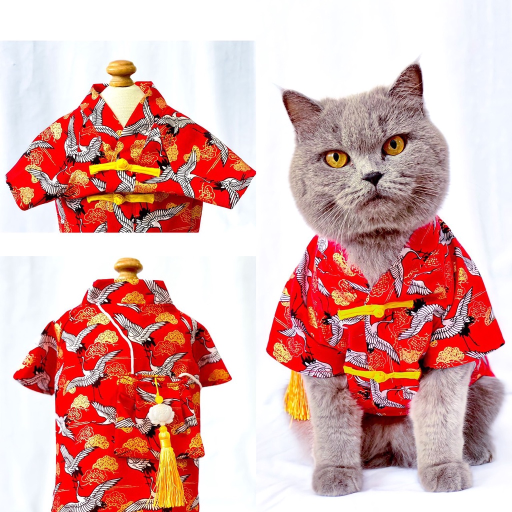 ÁO TẾT CHO THÚ CƯNG - Kimono Tết