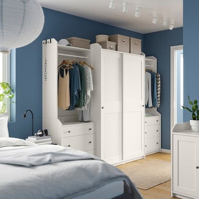 BAHIA, COMBO Tủ đựng quần áo kèm tủ quần áo treo, 258x55x199cm, tủ đựng quần áo Scandi Home