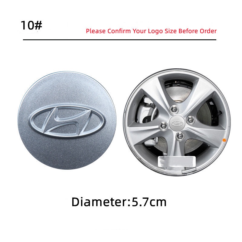 Set 4 Nắp Đậy Trục Bánh Xe Hơi Hyundai Elantra 57mm / 60mm / 65mm