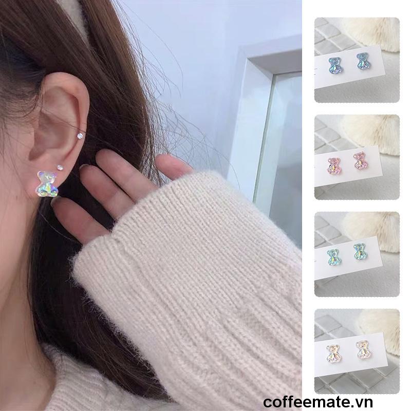 ⚡Khuyên Tai Nhựa Acrylic Hình Gấu Màu Sắc Ngọt Ngào Thời Trang Cho Nữ