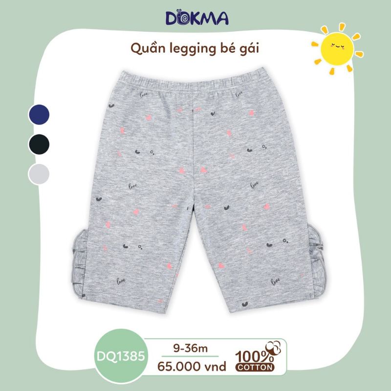 Quần legging đùi bé gái Dokma 9-36M DQ1385, DQ1361