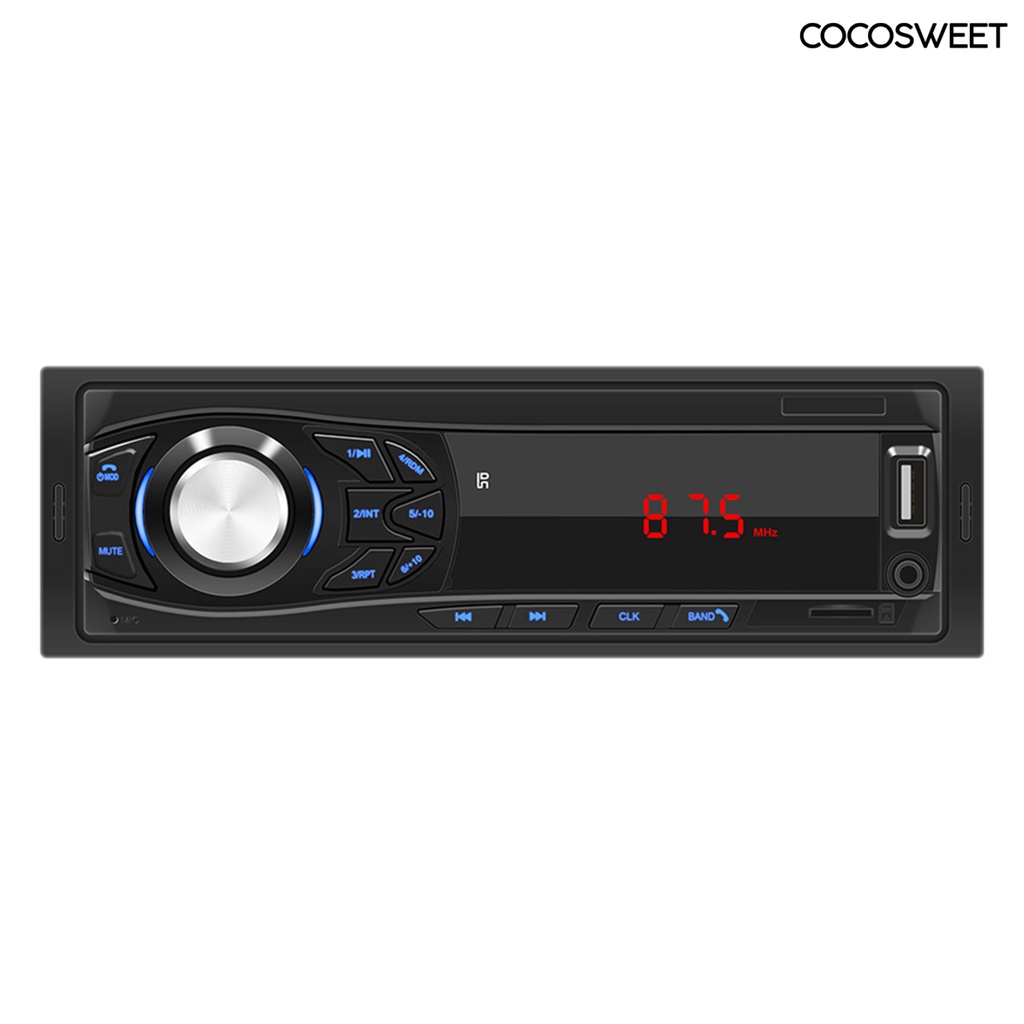 Máy Nghe Nhạc MP3 FM Bluetooth 12V Tự Động 1 Din Cổng USB Thông Dụng Cho Xe Hơi