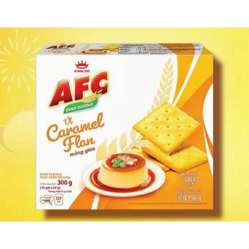 bánh quy afc vị caramel flan hộp 300g