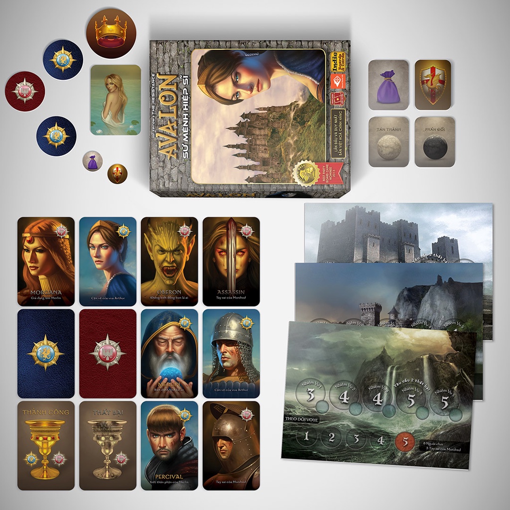 Avalon - Board game ẩn vai kịch tính hấp dẫn dành cho 5-10 người chơi| Boardgamevn