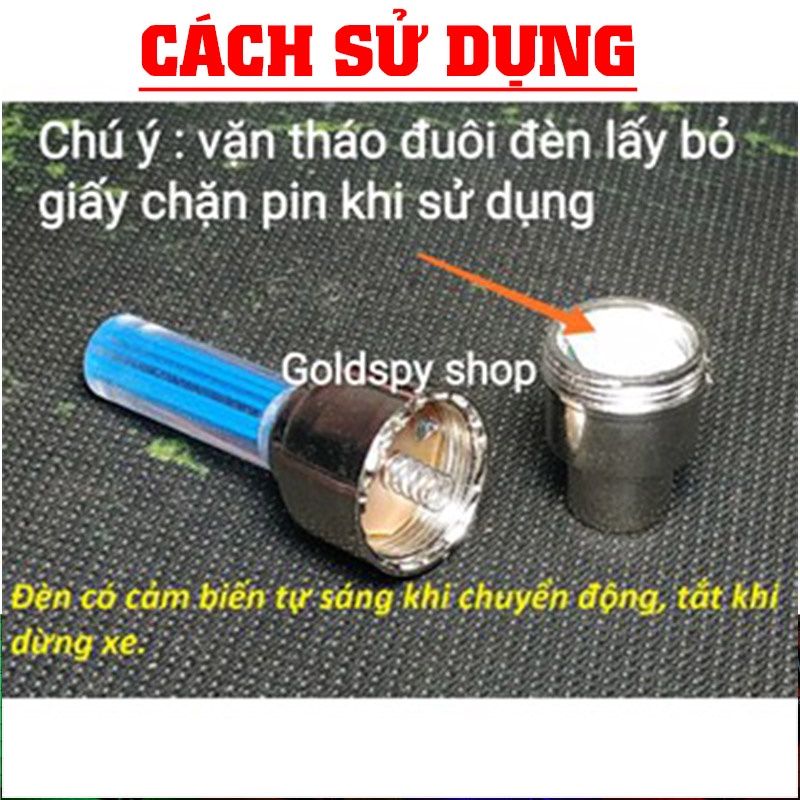 Đèn LED Mini Gắn Van Bánh Xe Đạp Leo Núi Tiện Dụng