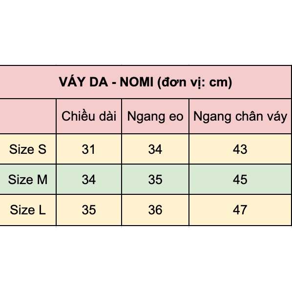 Nomi | Váy Da Ngắn Ôm Body Sexy Chân Váy Da Trơn Dáng Chữ A Thiết Kế La Perbra