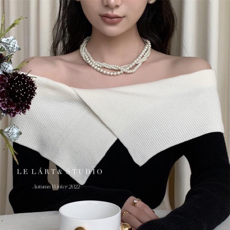 ÁO LEN DÀI TAY TRỄ VAI CO DÃN