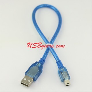 Cáp mini usb sang usb ngắn 30cm dây xanh chống nhiễu