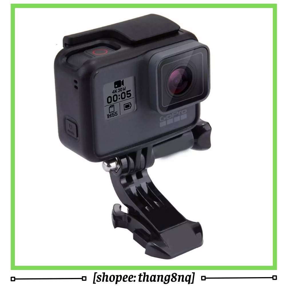 Giá đỡ cong chữ J cho gopro, phụ kiện gắn mũ bảo hiểm, dây đeo ngực cho gopro, osmo action, sjcam
