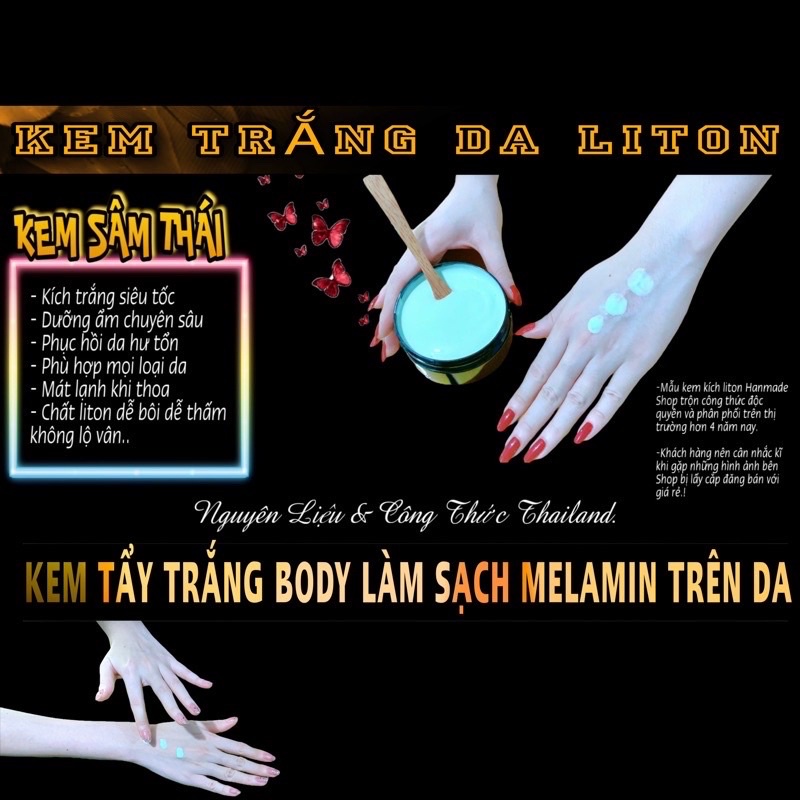 KEM BODY SÂM THÁI SIÊU TRẮNG Chuyên Dùng Cho Da Ngâm Đen Sử Dụng