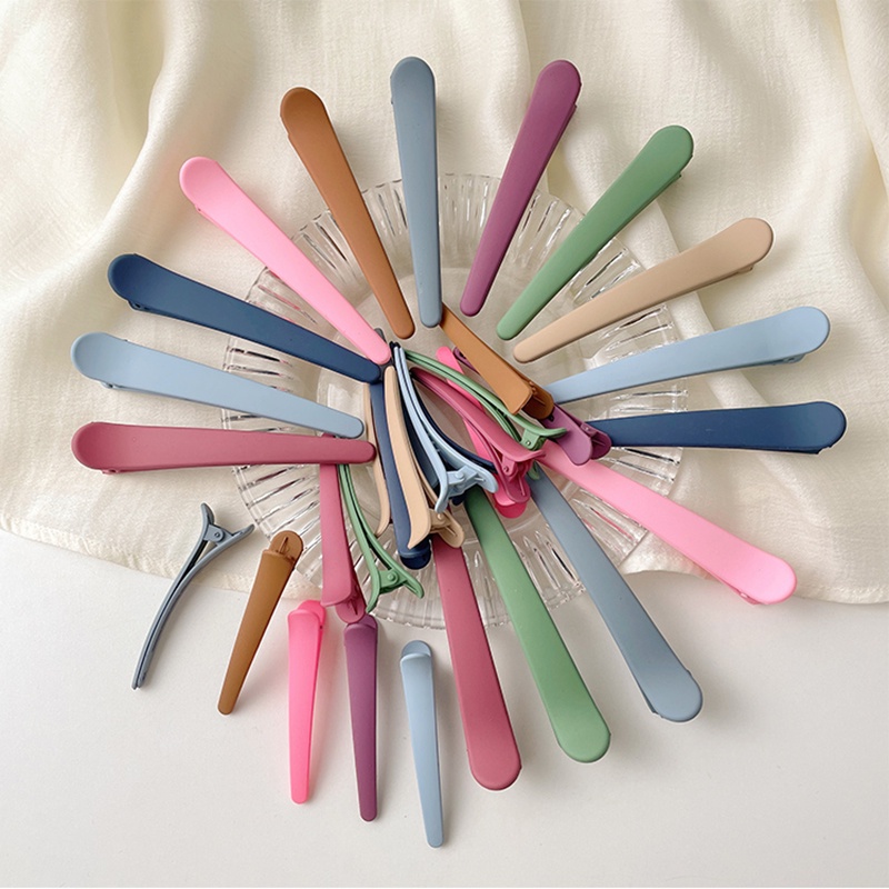 Kẹp Tóc Mỏ Vịt Nhiều Màu Sắc Cỡ Lớn Không Để Lại Dấu Vết Trang Điểm Làm Tóc