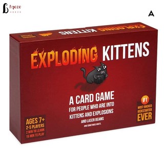 Bộ Thẻ Bài Exploding Kittens Vui Nhộn Dành Cho 2-5 Người Chơi