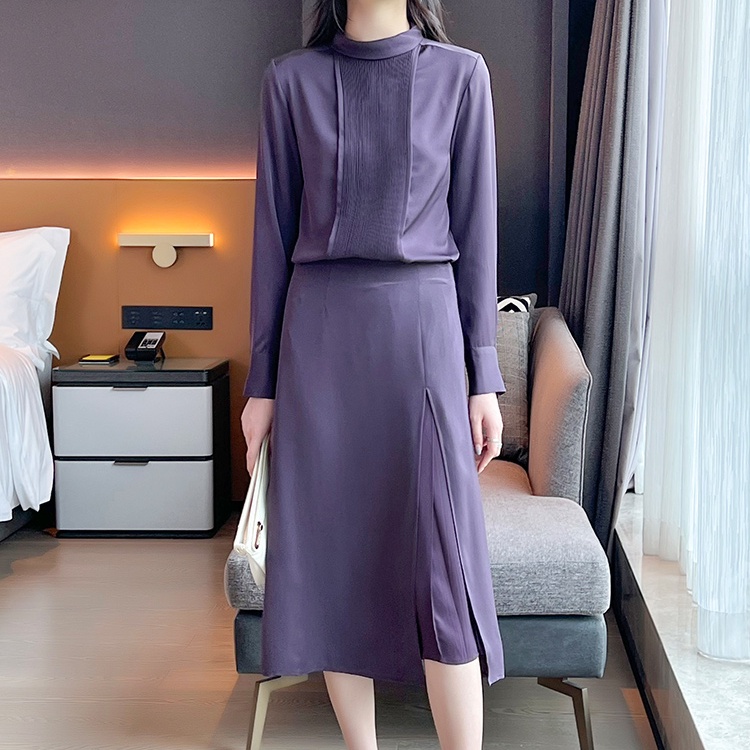 Set Áo Sơ Mi Và Chân Váy Lụa Cao Cấp Thời Trang Cho Mẹ Và Bé 40 Tuổi