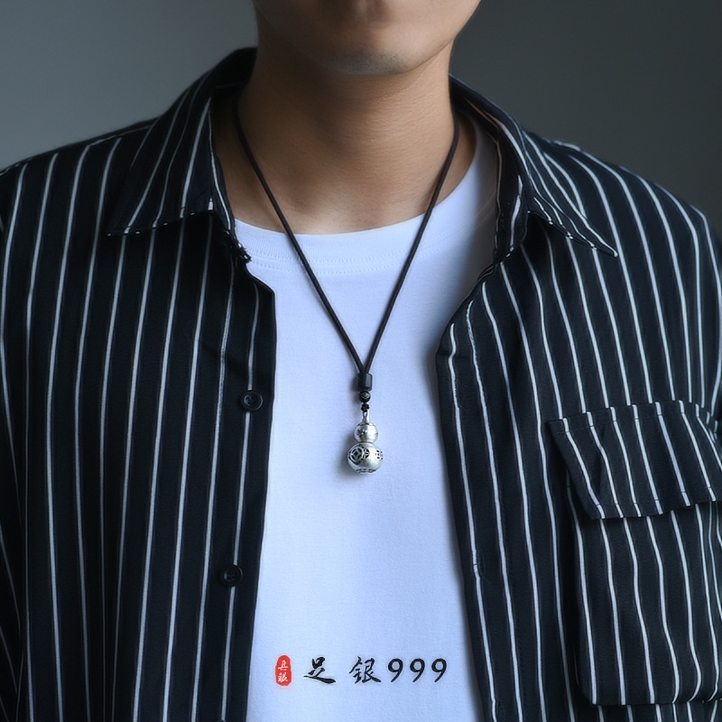 Mặt Dây Chuyền Bạc 999 Hình Hồ Lô