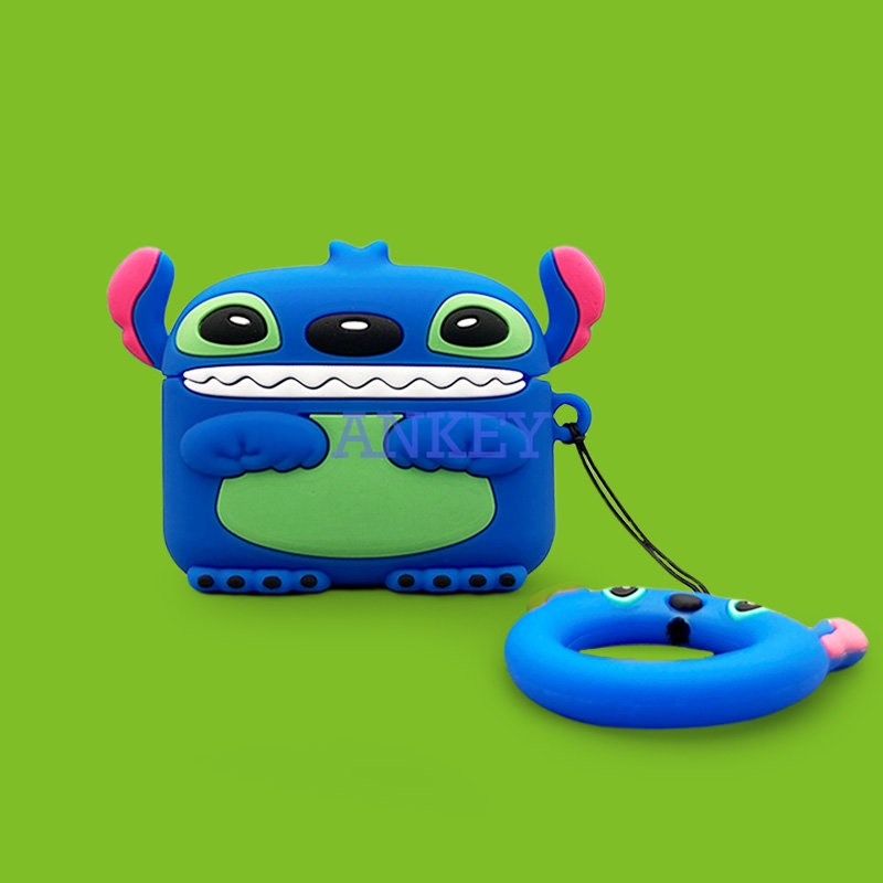 SoundPEATS Air 3 / Air 3 Deluxe /  Air3 Pro Cover Black Dinosaur Earphone Silicone Case Earbuds Waterproof Shockproof Soft Protective Headphone Cover Headset Skin with Hook