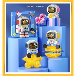 Đồ Chơi Lắp Ráp Phi Hành Gia Đèn Led Sẵn Pin Full Hộp Kèm Thanh Gỡ Astronaut Building Blocks Shop Nhagau1981