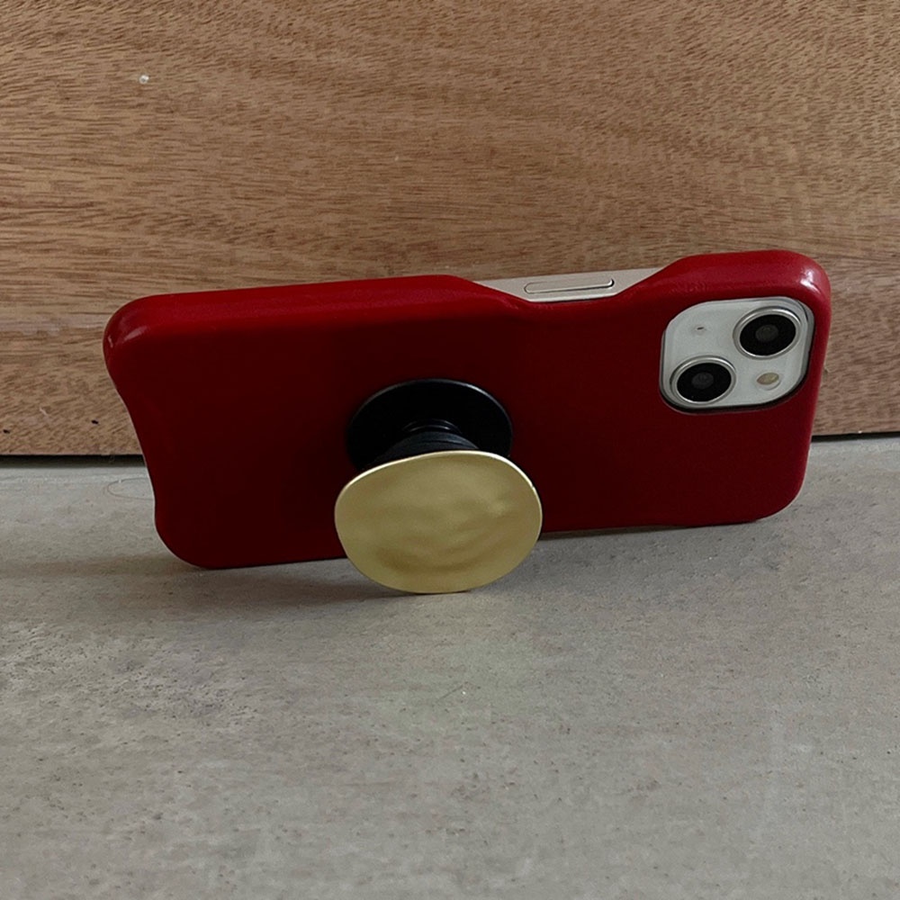 Bao Da Điện Thoại Nắp Gập Màu Đỏ / Vàng Kim Có Giá Đỡ Sang Trọng Cổ Điển Dành Cho iphone 15 14 13 12 11 pro max Ốp