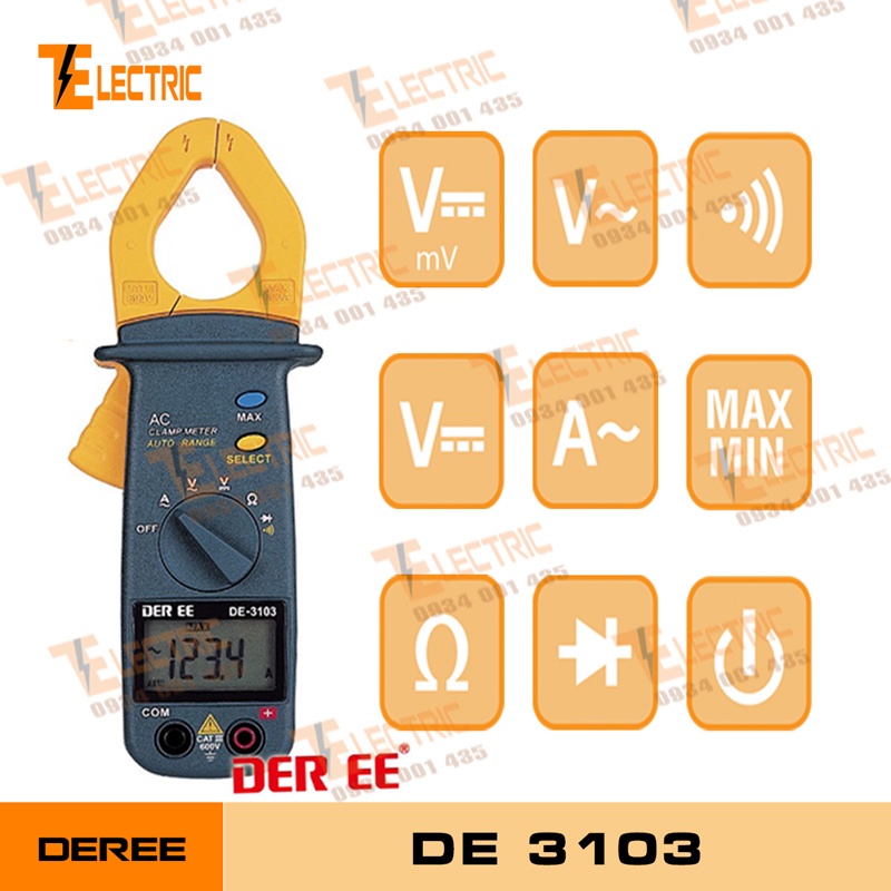 Deree DE - 3103 Ampe kìm đo dòng AC 600V