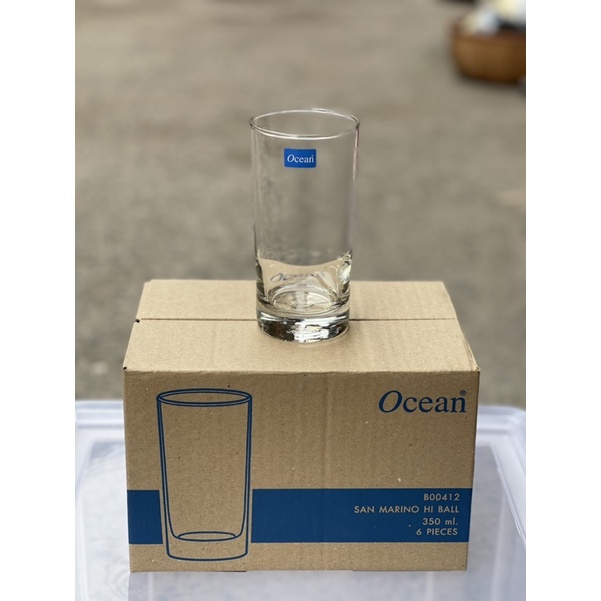 Cốc Cao Trơn B00412-350ml-Ly Thủy Tinh-Cốc Thủy Tinh Ocean-6cái/Hộp