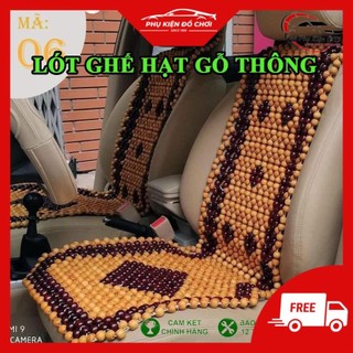 Lót ghế ô tô hạt gỗ đan hoa cao cấp