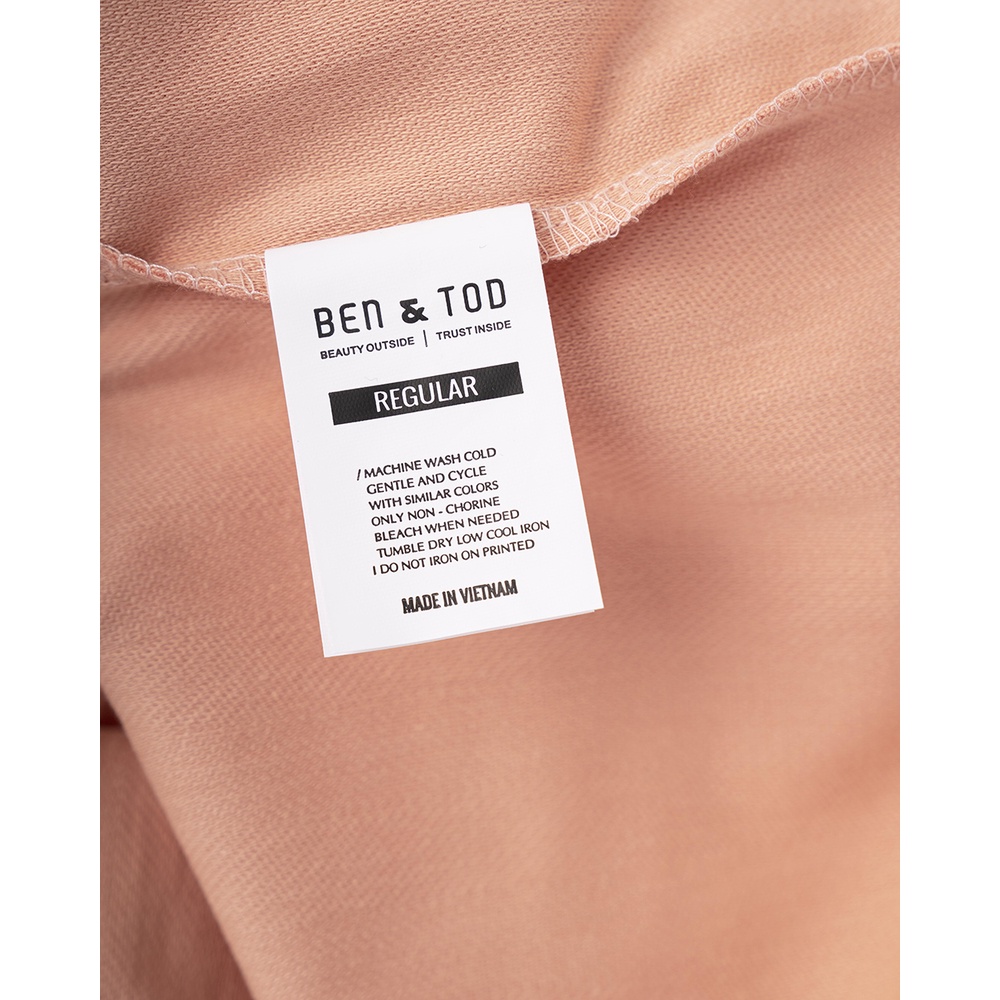 Áo thun nam cổ tròn BEN & TOD R1210BB199 vải cotton, trẻ trung, thanh lịch, đơn giản, basic, cao cấp