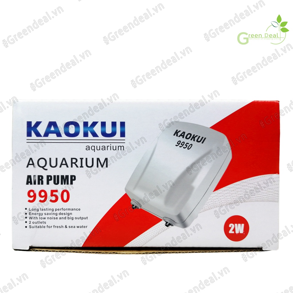 [BH 06 tháng] KAOKUI - AC/DC Air Pump (9950) | Máy bơm sủi Oxy tích điện cho hồ cá thủy sinh