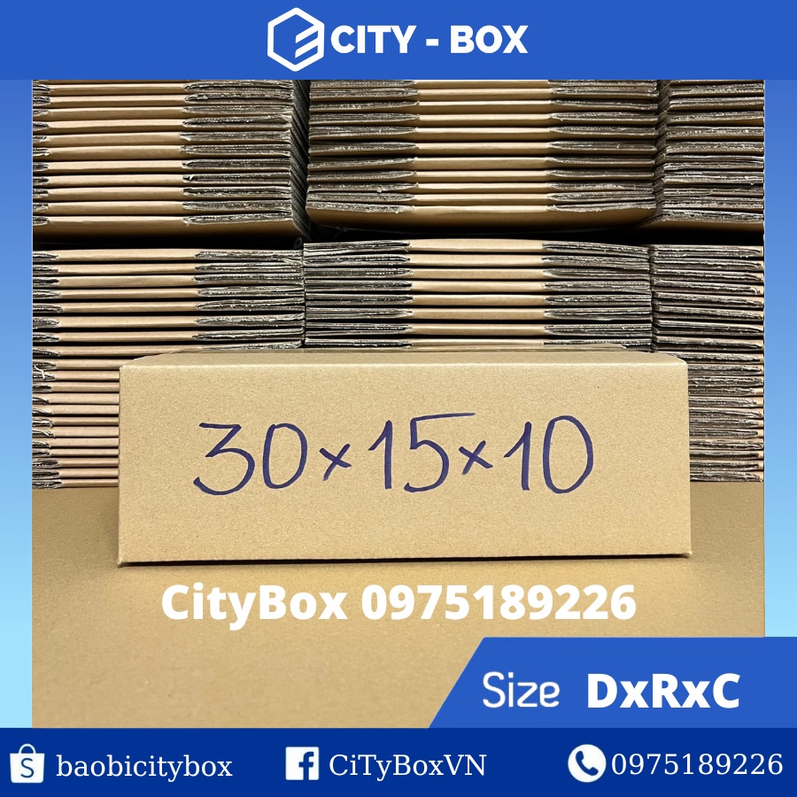 set 50 hộp 30x15x10 hộp carton ship cod - 30x15x10 hộp đóng hàng