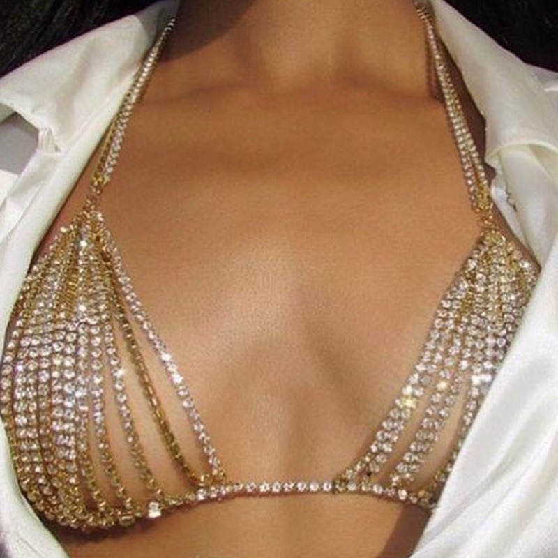 Bodychain & Bra đính đá độc đáo đi Rave đi biển❣️