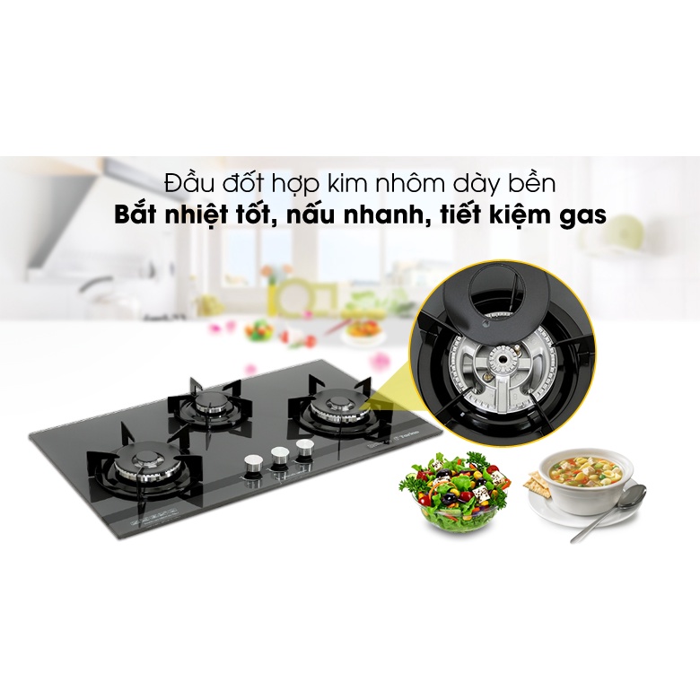 Bếp ga âm Torino MILANSBI-3B(SV)