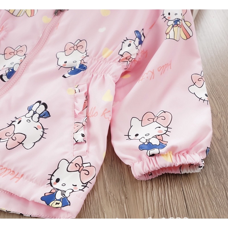 Áo khoác gió 2 lớp cao cấp cho bé gái.