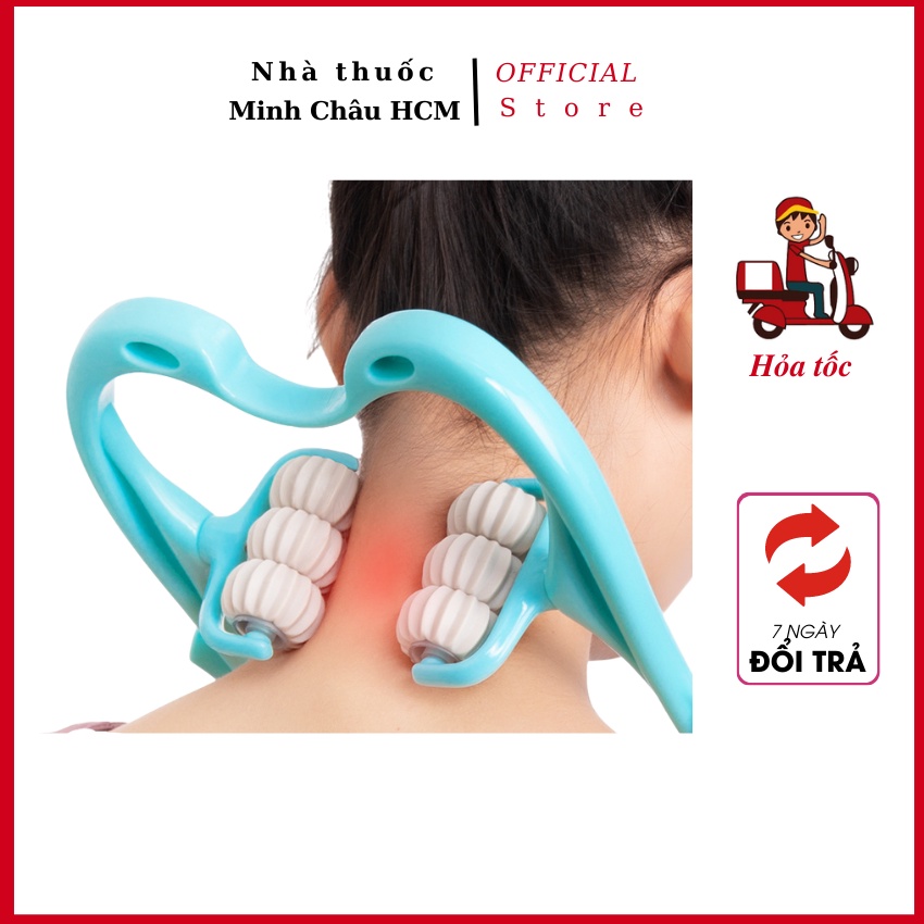 Cây massage vai cổ gáy bằng con lăn nhỏ gọn nội địa Trung - nhà thuốc Minh Châu HCM