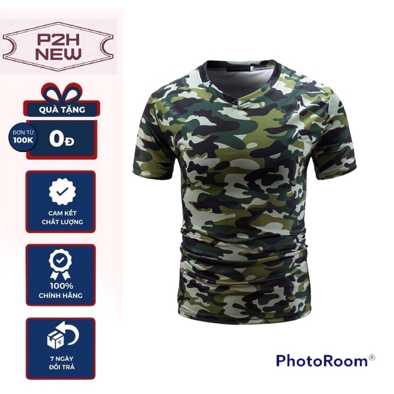 áo thun tay ngắn nam nữ hoạ tiết lính 100%cotton