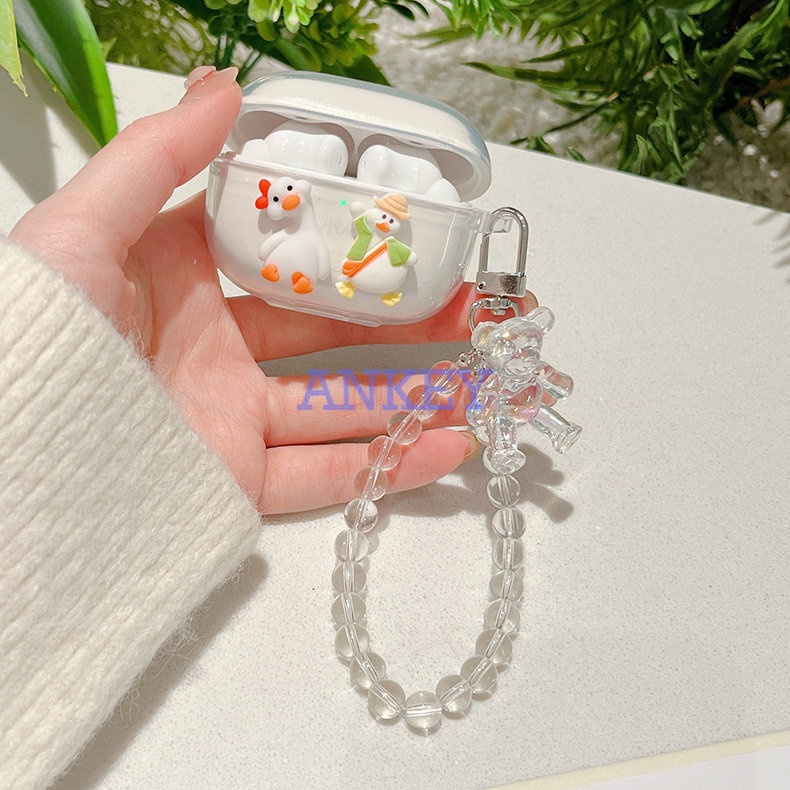 Beats Studio Buds / Fit Pro / Sony LinkBuds L900 Cover Gift Girl Boy Earphone Silicone Case Earbuds Waterproof Shockproof Soft Protective Headphone Cover Headset Skin with Chain