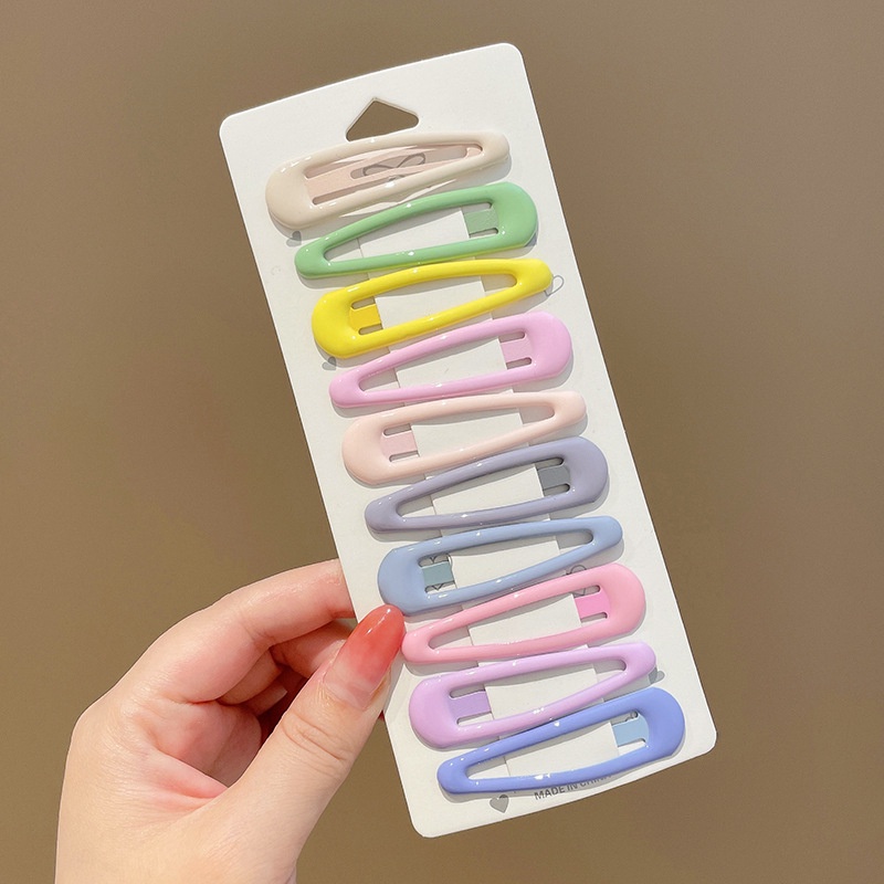 Set 10 Kẹp Tóc Màu Sắc Đa Dạng Phong Cách Hàn Quốc