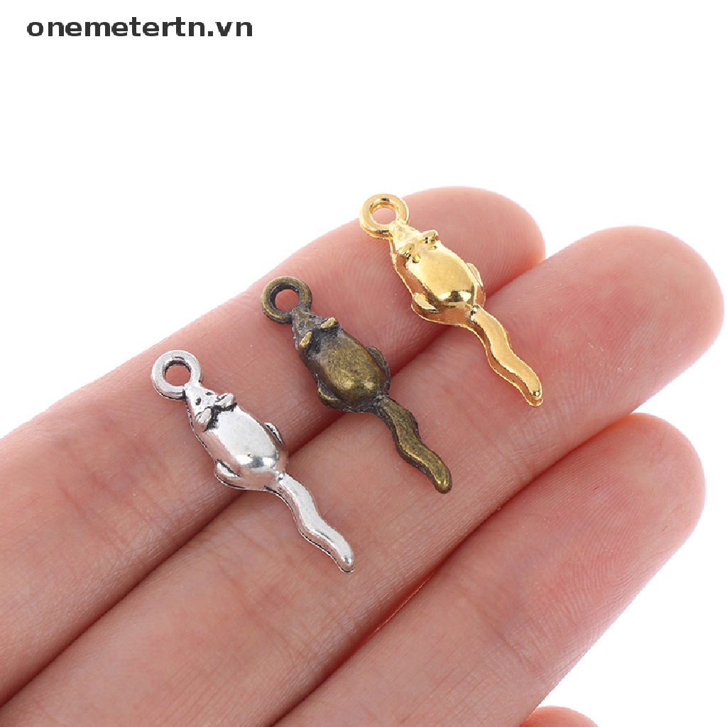 10 Mặt Dây Chuyền Hình Chuột Nhỏ Xinh 24x6mm Vn