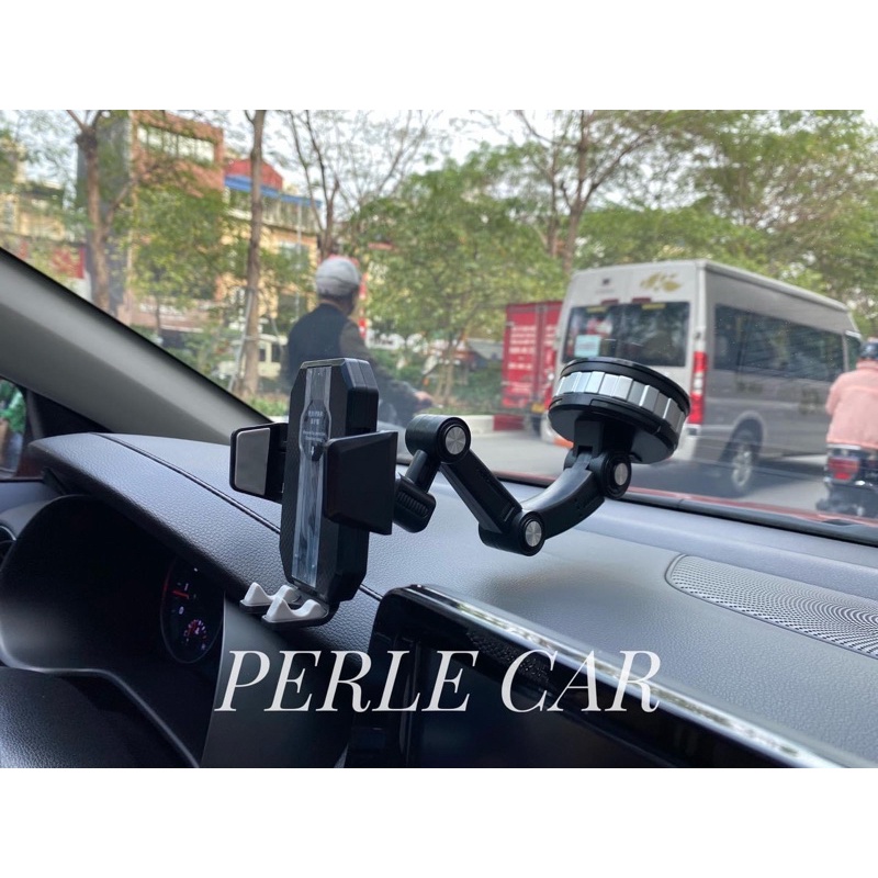 Giá đỡ điện thoại trên xe ô tô đế hút chân không cao cấp siêu chắc chắn xoay 360 độ - 3 khớp dài thông minh