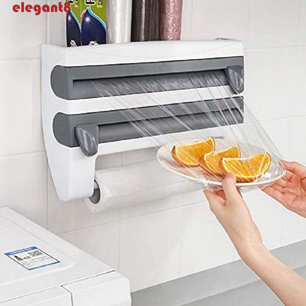 Giá Đỡ Khăn Giấy / Chai Nước Sốt Gắn Tường 4 Trong 1 Tháo Rời Được Tiện Lợi Dành Cho Nhà