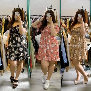 [virusplussize]Sale outlet - Đầm story on hoa bigsize xuất xịn