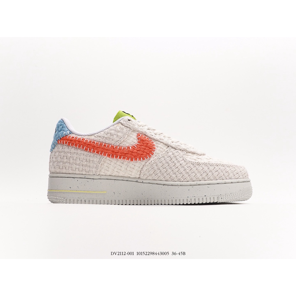(CHÍNH HÃNG_NEW_HOT) giày thể thao ❥Nike Air Force 1 '07 Next NatureHemp màu cam trắng