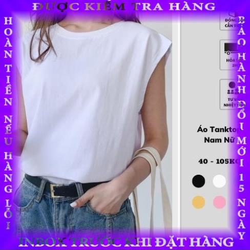 Áo ba lỗ/sát nách/tanktop nam nữ 40-105kg Sói Store bigsize thun TC co giãn 5 màu trantu