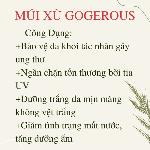 Kem chống nắng Múi Xù Gorgeous chính hãng SPF50+ bảo vệ da giúp trắng da chuyên sâu hộp lớn 150g kèm quà
