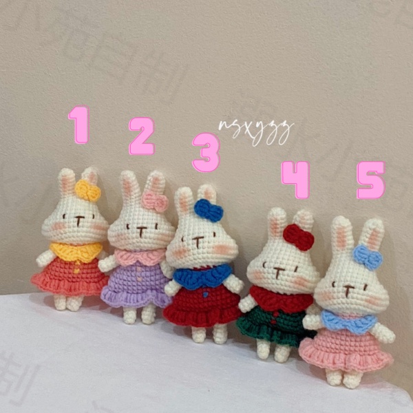 Móc Khóa Thỏ Bằng Len - Móc Khóa Thỏ Handmade - Móc Khóa Đan Len - Quà tặng Handmade/Valentine