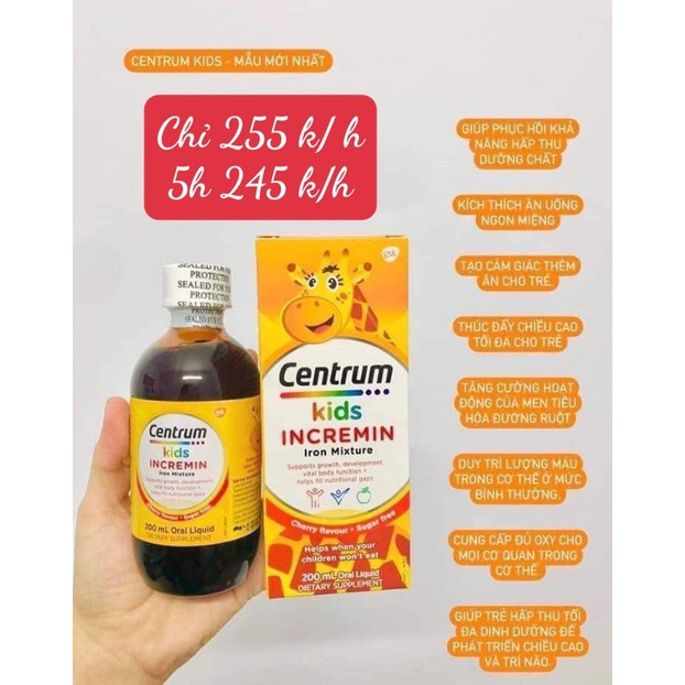 Siro Ăn Ngon Centrum Kids 200ml của Úc