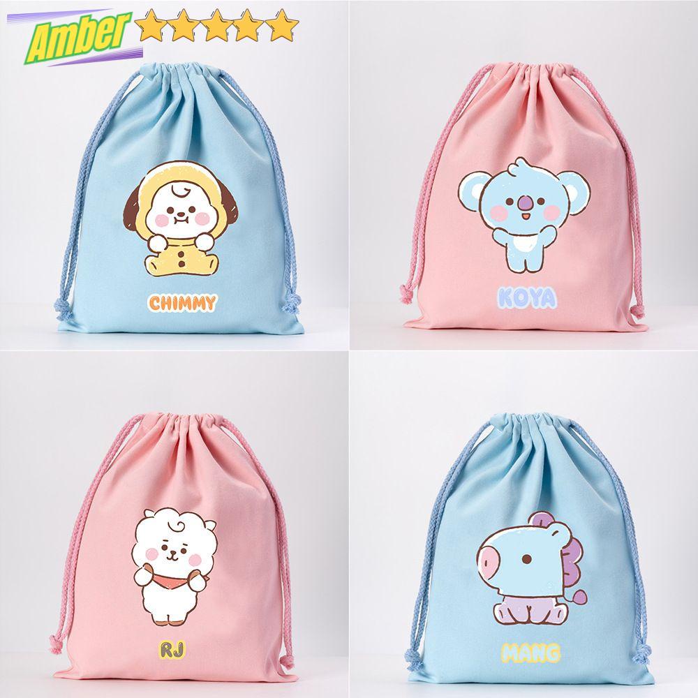 Túi Dây Rút BT21 Họa Tiết Hoạt Hình BTS Chống Đạn