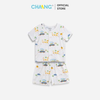 Bộ quần áo cộc cúc giữa Spring voi Chaang